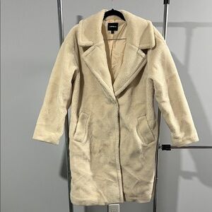 Express Women's Cream Teddy Jacket